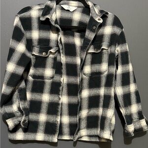H&M Black and White Plaid Kids Jacket
